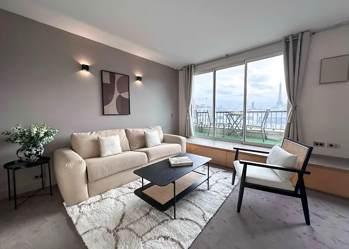 Champs - Elysees View Studio With Balcony - Ac For 3