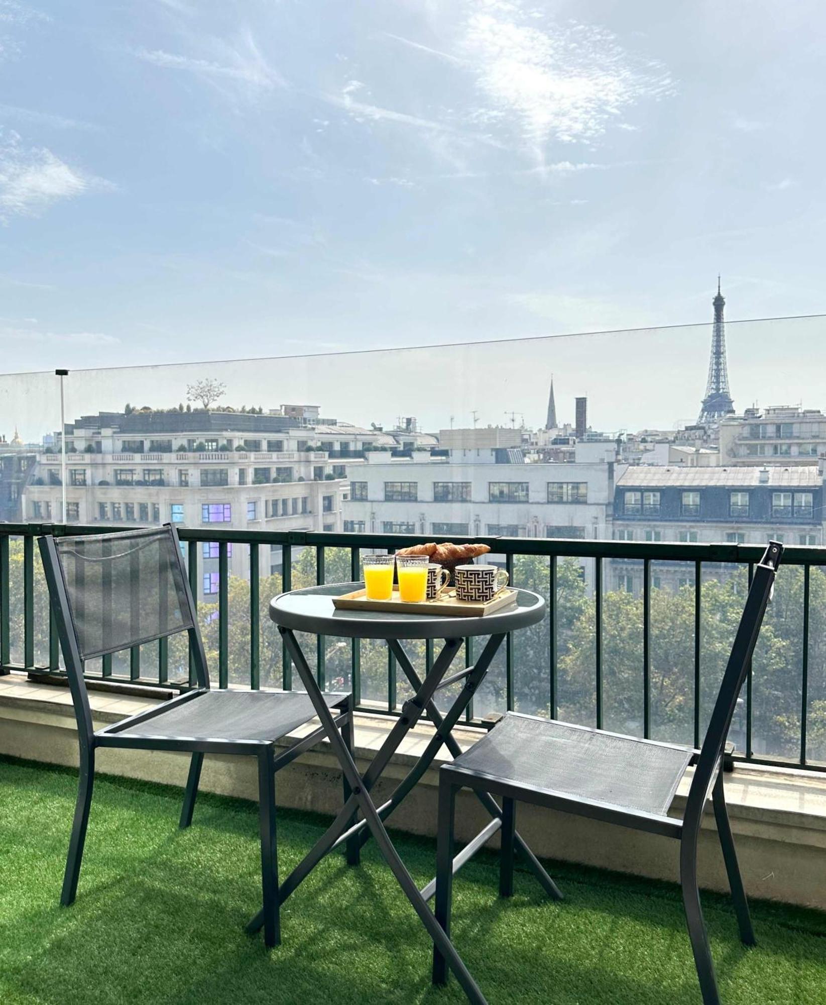 Champs - Elysees View With Balcony - Ac For 3 Appartement *